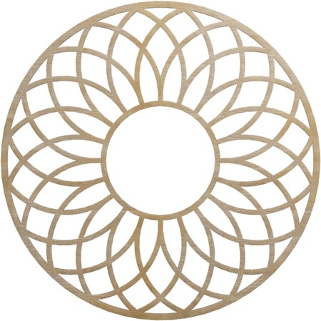 Ekena Millwork Cannes Wood Fretwork Pierced Ceiling Medallion, Hickory, 38"OD x 13"ID x 3/8"T CMWP38X38X0375CNHI